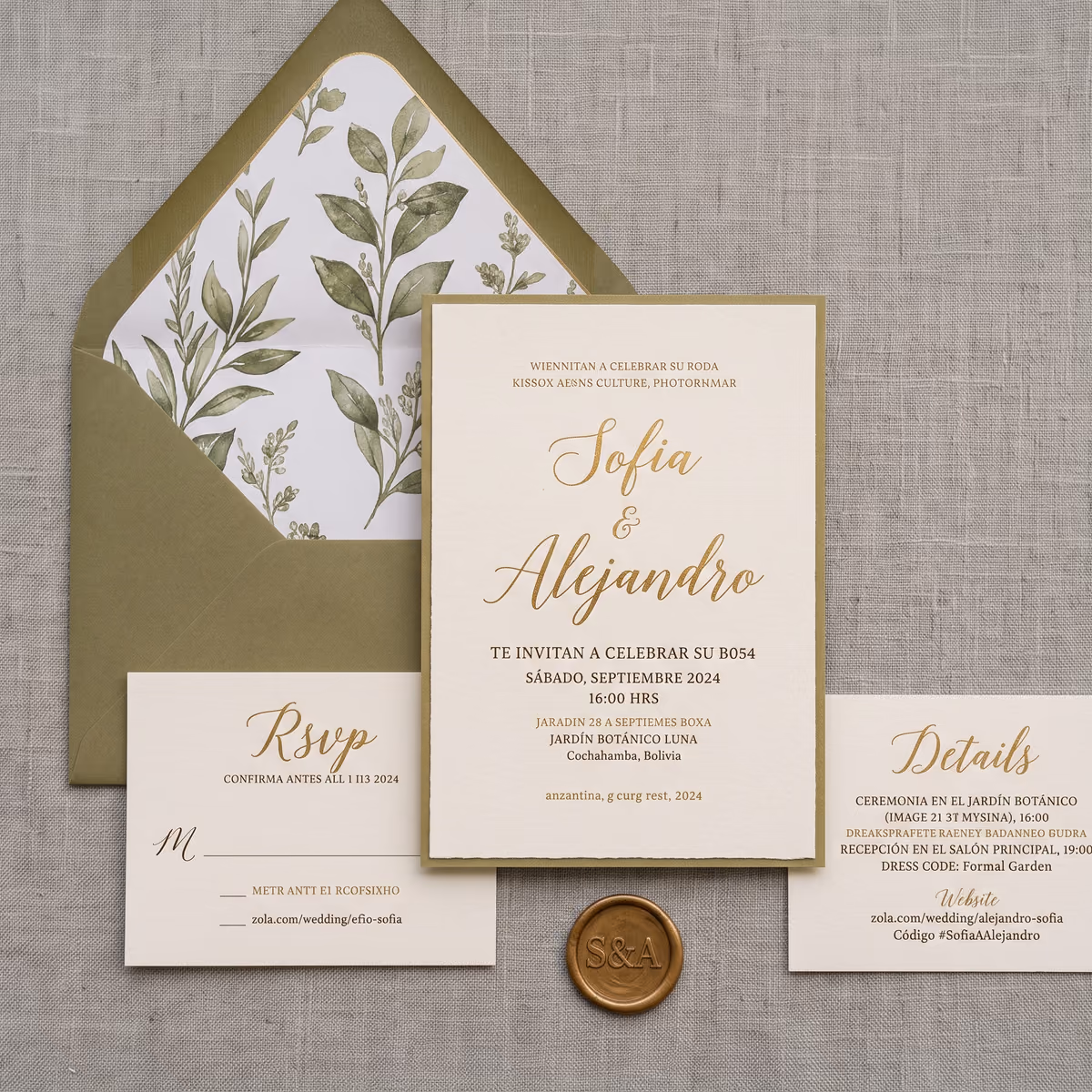 Suite de invitación botánica del atelier